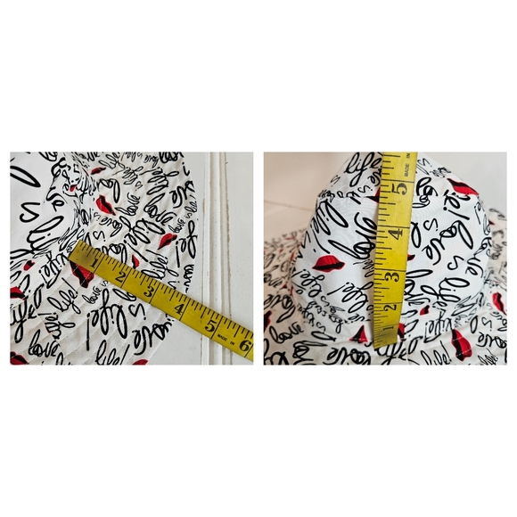DVF Love Is Life Floppy Sun Hat Wide Brim Graphic Lips Lightweight NWT main image 7